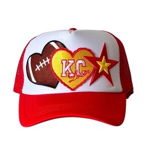 KC Trucker Hat with Embroidered Patches